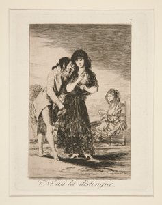 Even Thus He Cannot Make Her Out, plate 7 from Los caprichos by Francisco de Goya