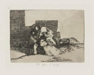 They Do Not Arrive in Time, Plate 52 from the Series The Disasters of War by Francisco de Goya