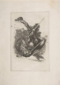 Old woman on a swing by Francisco de Goya