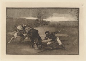 Another Way of Hunting on Foot, Plate 2 from La Tauromaquia by Francisco de Goya