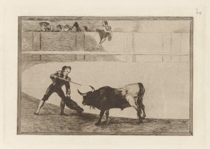 Pedro Romero Killing the Halted Bull, Plate 30 from La tauromaquia by Francisco de Goya