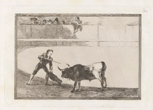 Pedro Romero Killing the Halted Bull, Plate 30 from La tauromaquia by Francisco de Goya