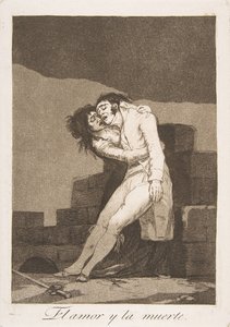 Plate 10 from Los Caprichos: Love and Death (El amor y la muerte), 1799 by Francisco de Goya