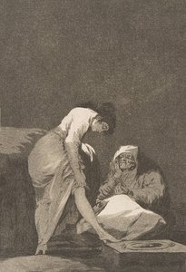 Plate 17 from Los Caprichos: It is nicely stretched by Francisco de Goya