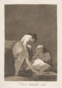 Plate 17 from Los Caprichos: It is nicely stretched by Francisco de Goya