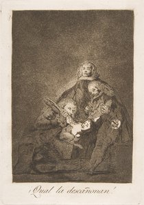 Plate 21 from Los Caprichos: How They Pluck Her!, 1799