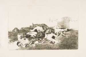 Plate 22 from The Disasters of War: Even worse by Francisco de Goya