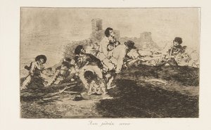 Plate 24 from The Disasters of War: They Do Not Want To by Francisco de Goya