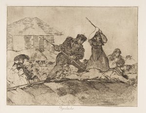 Plate 28 from The Disasters of War: Rabble by Francisco de Goya