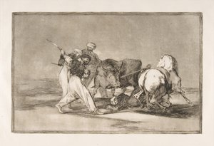 Plate 3 of the Tauromaquia: The Moors Settled in Spain, Giving Up the Superstitions, 1816 by Francisco de Goya