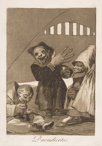 Plate 49 from Los Caprichos: Hobgoblins Duendecitos