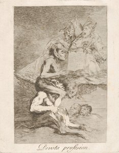 Plate 70 from Los Caprichos: Devout Profession