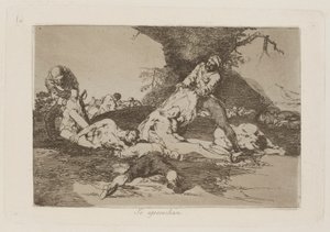 They Make Use of Them, pl. 16 from the series The Disasters of War by Francisco de Goya