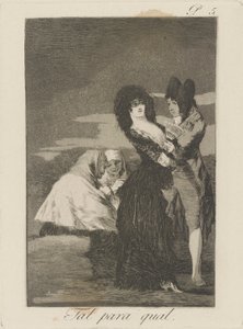 Two of a Kind, pl. 5 from the series Los caprichos by Francisco de Goya