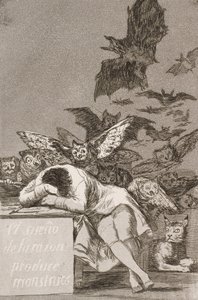 The Sleep of Reason Produces Monsters (No. 43), from Los Caprichos by Francisco de Goya