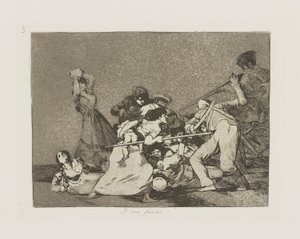 And They Are Like Wild Beasts, Plate 5 from the Series The Disasters of War by Francisco de Goya