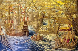 The Ships and the Barkage - Conquest of Tunis (Detail)