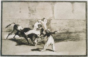 A Moor Caught by the Bull from La Tauromaquia by Francisco de Goya