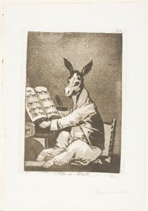 And So Was His Grandfather, plate 39 from Los Caprichos by Francisco Jose de Goya y Lucientes