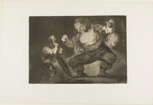 Dancing Giant, from Disparates, published as plate 4 in Los Proverbios by Francisco Jose de Goya y Lucientes