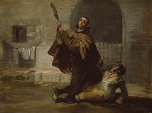 Friar Pedro Clubs El Maragato with the Butt of the Gun by Francisco Jose de Goya y Lucientes