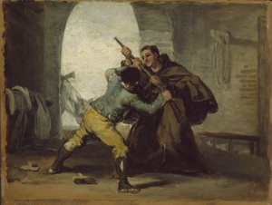 Friar Pedro Wrests the Gun from El Maragato by Francisco de Goya