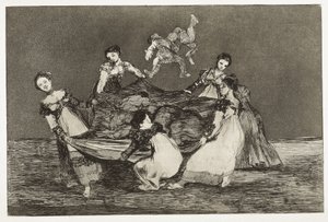 Proverbs. Female riddle. Plate 1 of Proverbs by Francisco Jose de Goya y Lucientes