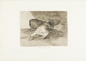 He gets something out of it, plate 40 from The Disasters of War by Francisco Jose de Goya y Lucientes