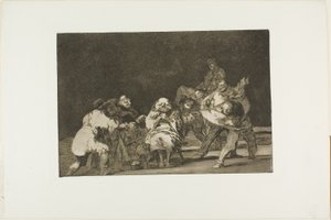 He who does not like thee will defame thee in jest, plate 17 from Los Proverbios by Francisco Jose de Goya y Lucientes