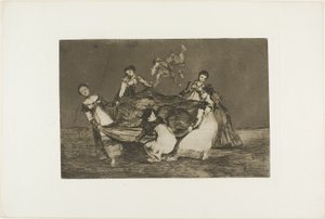 Heavier than a Dead Donkey, plate one from Los Proverbios by Francisco Jose de Goya y Lucientes