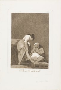 It is Nicely Stretched, Plate 17 from Los Caprichos by Francisco Jose de Goya y Lucientes