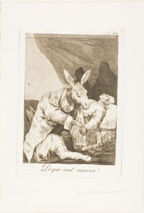 Of what ill will he die?, plate 40 from Los Caprichos by Francisco Jose de Goya y Lucientes