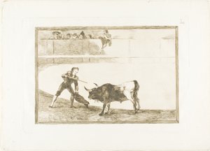 Pedro Romero Killing the Halted Bull, Plate 30 from The Art of Bullfighting by Francisco Jose de Goya y Lucientes