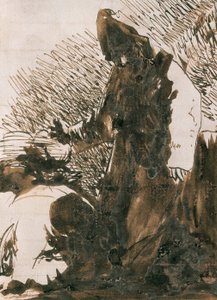 Characters Bowing Before a Monk