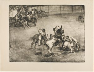Picador Caught by a Bull, from The Bulls of Bordeaux