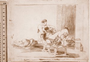The Disasters of War: In the cemetery by Francisco de Goya