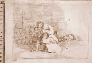 The Disasters of War: They do not arrive in time by Francisco de Goya