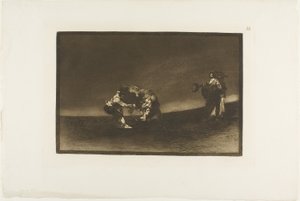The Same Man Throws a Bull in the Ring at Madrid, plate 16 from The Art of Bullfighting by Francisco Jose de Goya y Lucientes