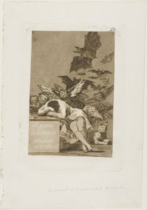 The Sleep of Reason Produces Monsters, plate 43 from Los Caprichos by Francisco Jose de Goya y Lucientes