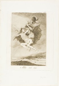 There it Goes, plate 66 from Los Caprichos by Francisco Jose de Goya y Lucientes