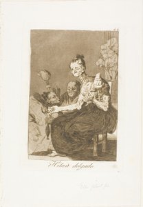 They Spin Finely (plate 44 from Los Caprichos)