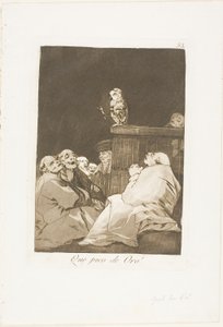 What a Golden Beak!, plate 53 from Los Caprichos by Francisco Jose de Goya y Lucientes