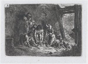 Group of Figures Playing a Game, 1850