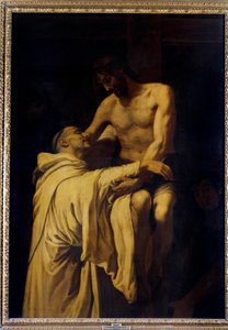 Christ taking Saint Bernard of Clairvaux (1090-1153) in his arms