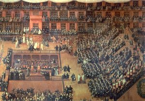Auto de Fe in the Plaza Mayor, Madrid, 30 June 1680 (detail)