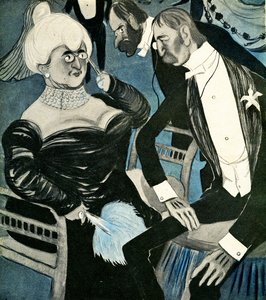 An English man asking a French woman to dance, 1905