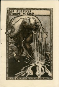 Illustration of Francisco Sancha Lengo - Flying leaf, circa 1915 - War of 14-18, Germany Prussia, Silver, Belligerants and symbols, Spanish language, Foreign press