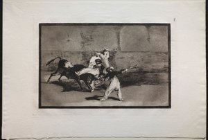 Bullfights: A Moor Caught by a Bull in the Ring by Francisco de Goya