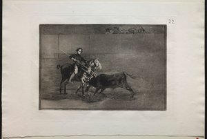 Bullfights: Manly Courage of the Celebrated Pajuelera in the Ring at Saragosa, 1876 by Francisco de Goya