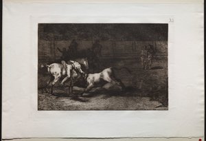 Bullfights: Mariano Ceballos, Alias the Indian, Kills the Bull From his Horse